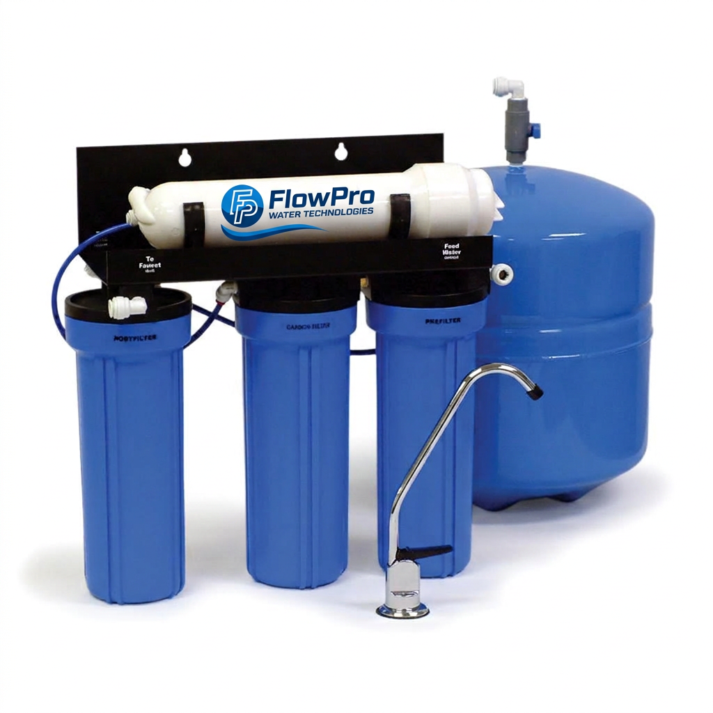 Under-sink reverse osmosis drinking water filtration system